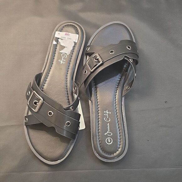 BRAND NEW JESSICA CARLYLE WOMENS STRAPPY DOME-STUD EMBELLISHED SANDAL - Picture 3 of 14